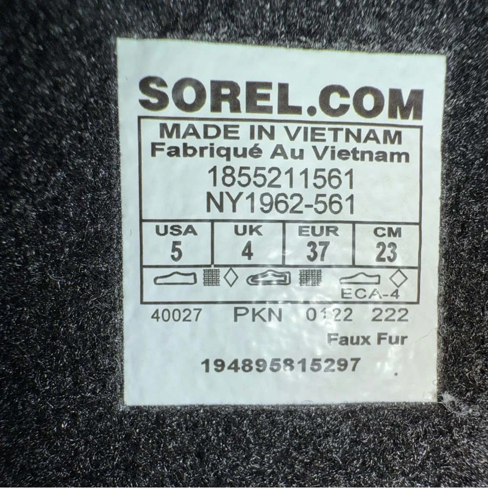 Sorel - Kids‎ Yoot Pac Nylon Gray Pink Winter Boots size 5.